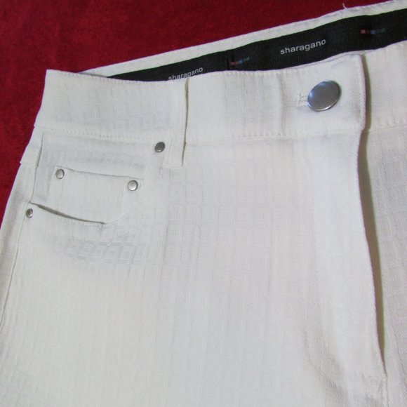 Sharagano White 5 Pocket Pants Stretch Perfect! - Picture 6 of 8